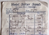 Účtenka z Silver Sands Hotel Účtenka z Silver Sands Hotel